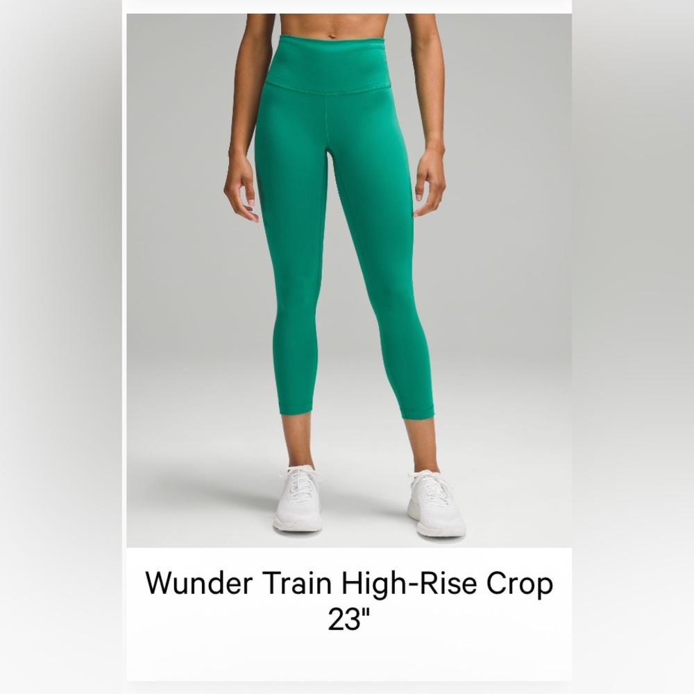 Lululemon Wunder Train Leggings in Cascadia Green